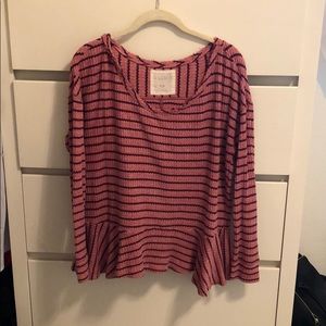 FP peplum striped top